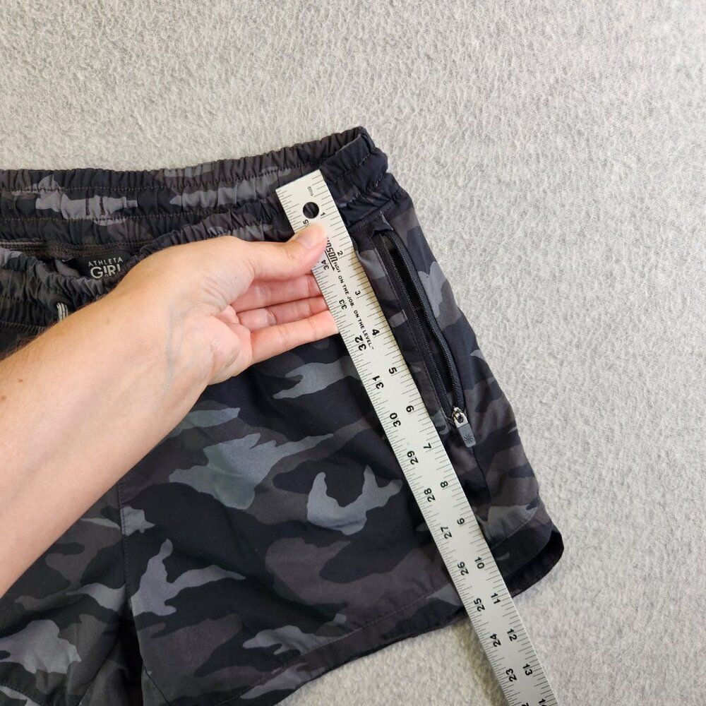 Athleta Girl Shorts Girls XXL Gray Camo All Play 3 Short Zip Pockets Athleisure - Picture 9 of 15
